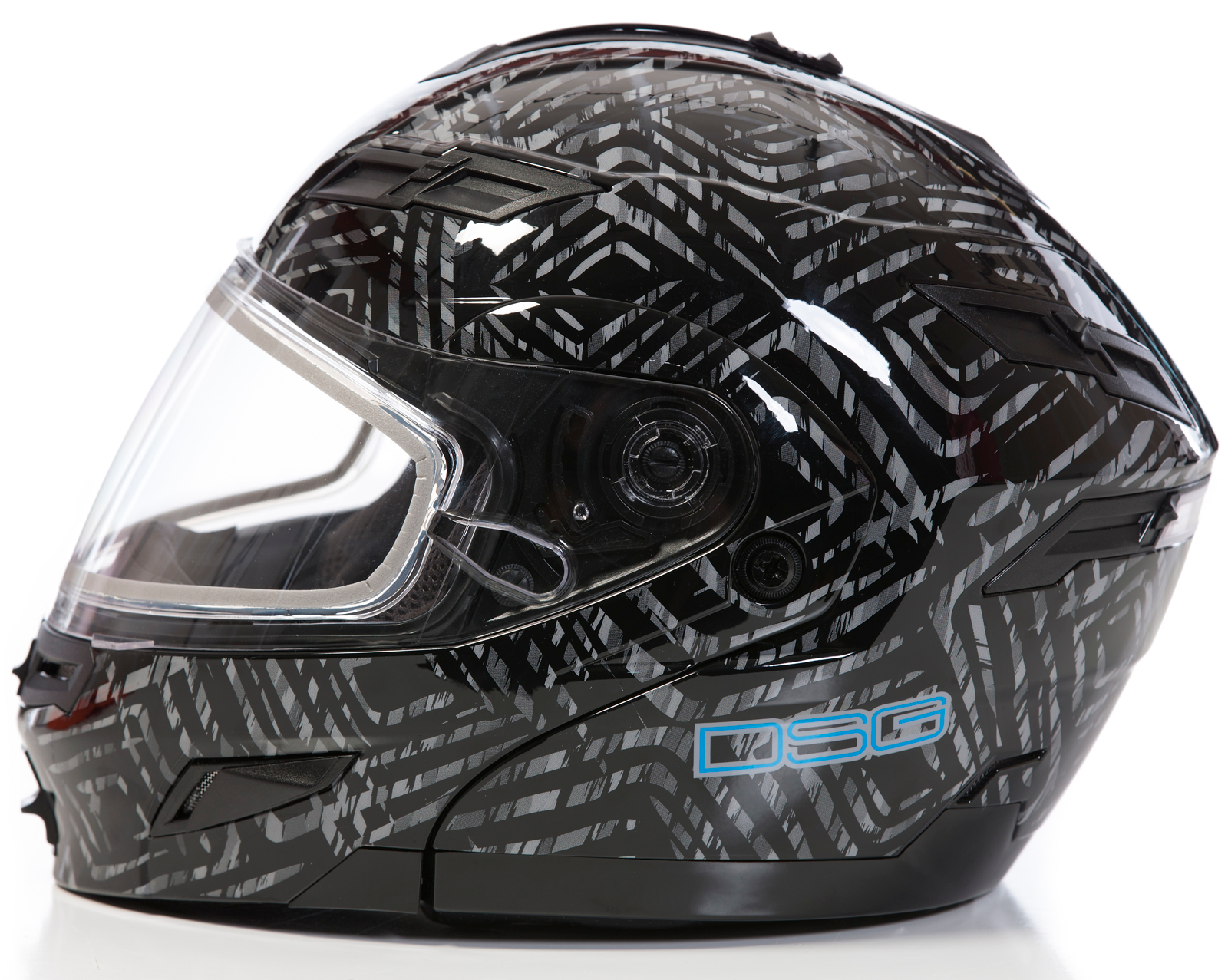 aztec motorcycle helmet DSG GMAX GM54 Modular Aztec Black Helmet