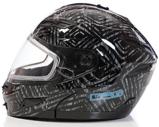 DSG GMAX GM54 Modular Aztec Black Helmet Side View