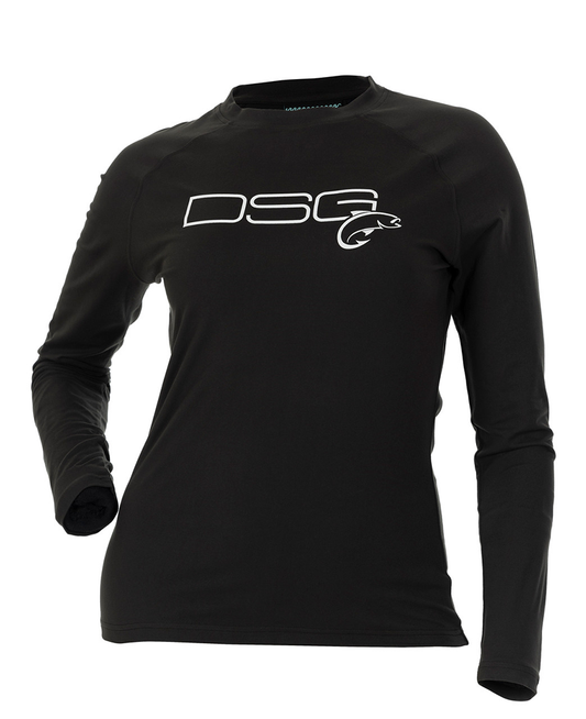 DSG Women's Solid UPF SS Shirt - Dark Charcoal