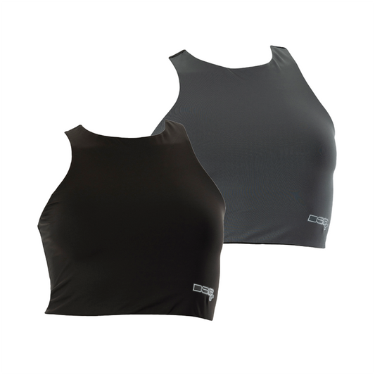DSG Women's Reversible UPF Midi Top - Dark Charcoal/Slate