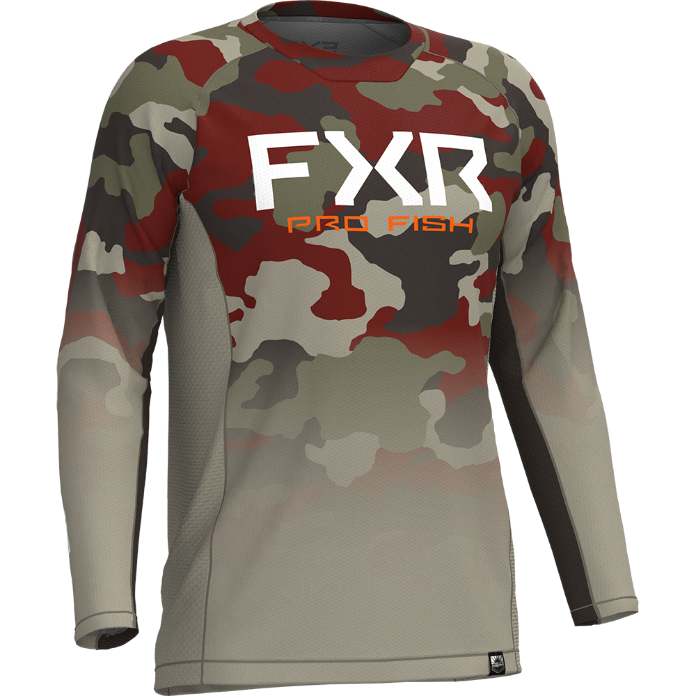 ウェア DERBY CAMO AIR UPF LONGSLEEVE FXR XL FXR Men's Derby Camo Air UPF Longsleeve – Up North Sports