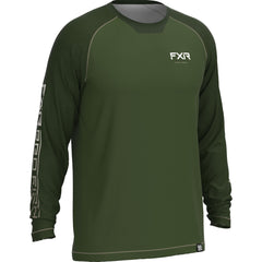 [Color:::Army-White] FXR Derby Air UPF Long Sleeve Shirt