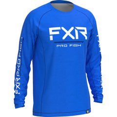 [Color:::Blue Heather-White] FXR Derby UPF Long Sleeve Shirt
