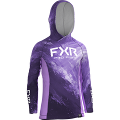[Color:::Amethyst] FXR Youth Derby UPF Pullover Hoodie