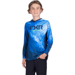 [Color:::Blue] FXR Youth Derby UPF Pullover Hoodie