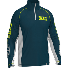 [Color:::Slate-Hi Vis] FXR Derby UPF 1/4 Longsleeve