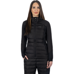 [Color:::Black] FXR Women's Phoenix Quilted Hoodie