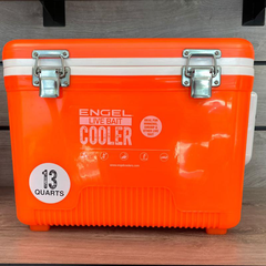 [Color:::Orange-Hi Vis] Engel 13qt Live Bait Drybox/Cooler w/ 2 Speed Aerator Pump and Net