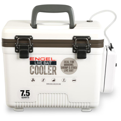 [Color:::White] Engel 7.5qt Live Bait Drybox/Cooler w/ 2 Speed Aerator Pump and Net