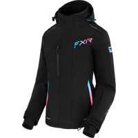 [Color:::Black / Sky Blue-EPink Fade] FXR Women's Edge Jacket