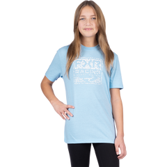 [Color:::Maui Blue / White Cheetah] FXR Youth Emblem Premium T-Shirt