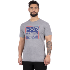 [Color:::Grey Heather / Reflex] FXR Emblem Premium T-Shirt