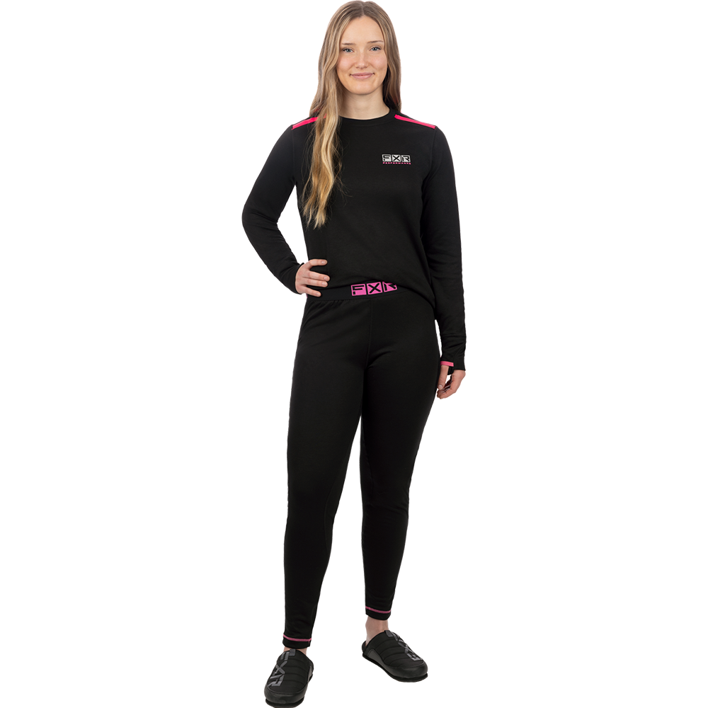 FXR Women&#39;s Endeavor Merino Pant Black / E Pink