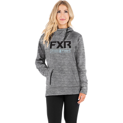 [Color:::Grey Heather-Sky Blue] FXR Women's Excursion Tech Pullover Hoodie