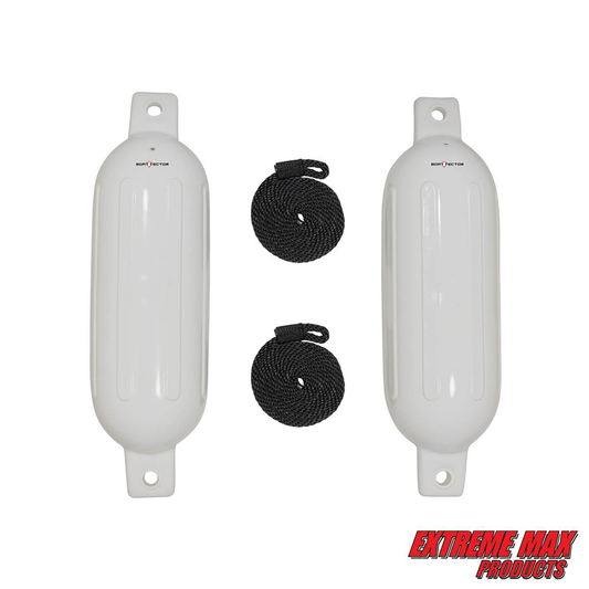Extreme Max BoatTector Inflatable Fender Value 2-Pack - 6.5" x 22", White - 3006.7201