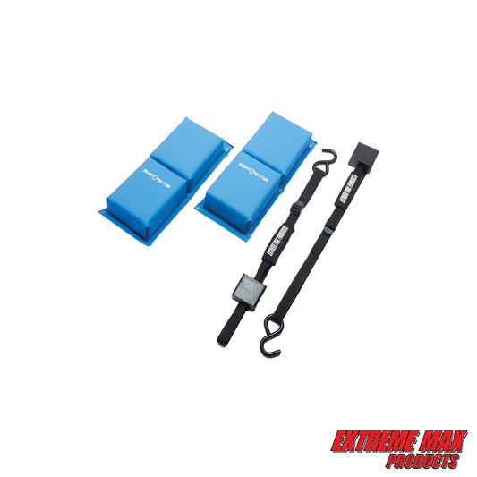  Extreme Max BoatTector PWC Contour Fender with Hook & Strap Set with Adjustable Straps for Easy Secure Installation - 2-Pack