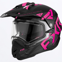 [Color:::Black / E. Pink] FXR Torque X Team Helmet W/ Elec. Shield and Sun Shade