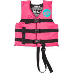 [Color:::Neon Pink / Teal] Fly Racing Child/Youth Flotation Vest