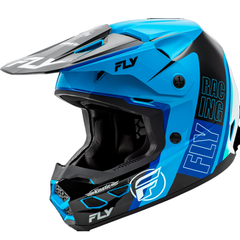 [Color:::Blue / Black / White] Fly Racing Kinetic Rally Solid Helmet