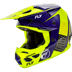 [Color:::Hi-Vis / Blue / Black] Fly Racing Kinetic Rally Solid Helmet