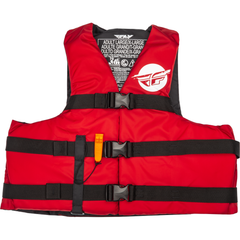[Color:::Red / White] Fly Racing Nylon Flotation Vest