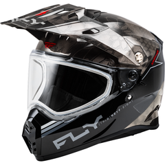 [Color:::Black / Grey / White] Fly Racing Trekker Kryptek CW Conceal Helmet Dual Shield Cold Weather