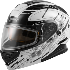 [Color:::White / Black] GMAX MD01S Wired Modular Helmet w/Dual Lens Shield