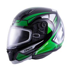 [Color:::Black / Green / White] GMAX MD-04S Sector Snow Helmet Dual Shield