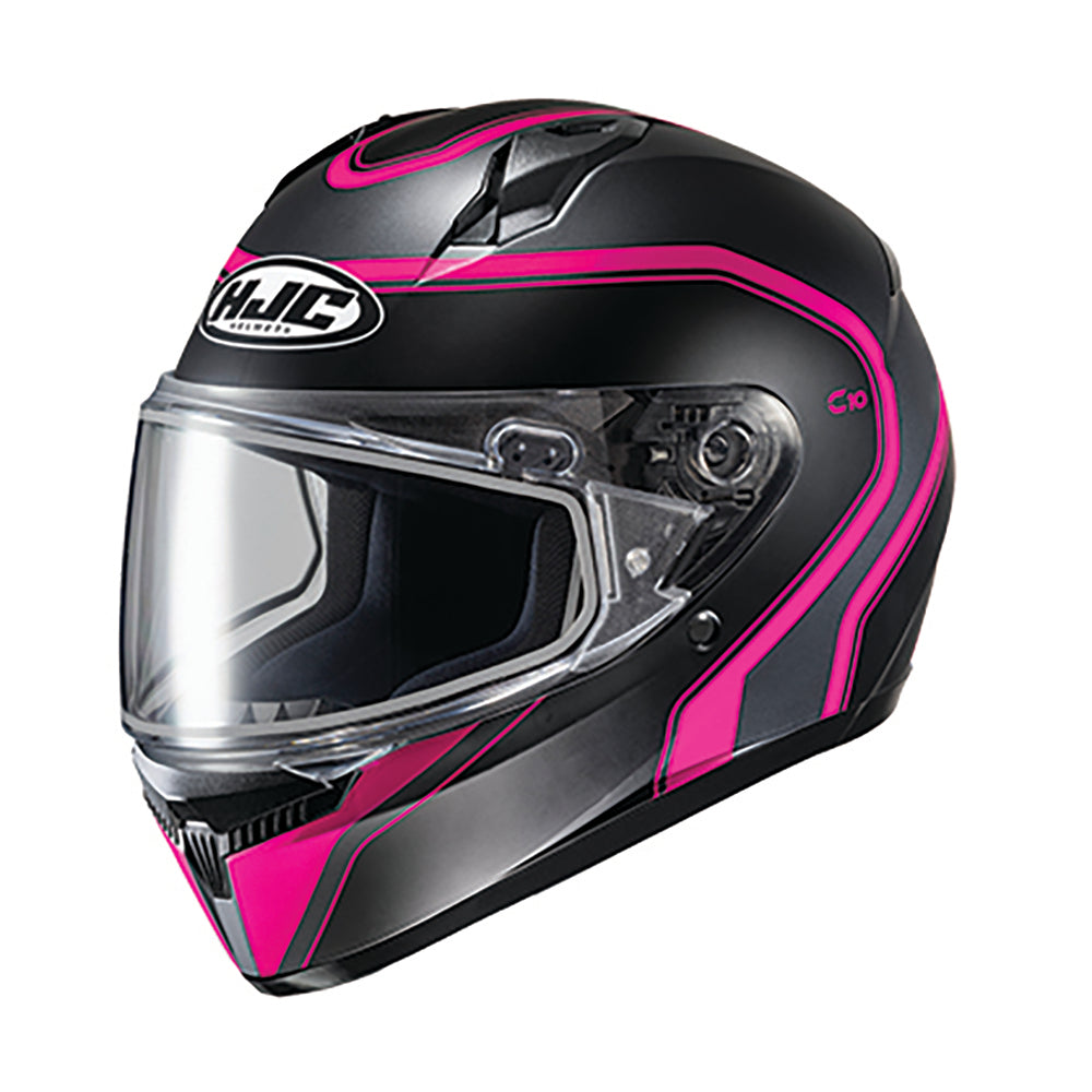 [Color:::Black/Pink] HJC C10SN Full Face Snow Helmet w/ Dual Lens Elie