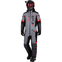 [Color:::Titanium / Red] FXR Men's Helium Insulated Monosuit