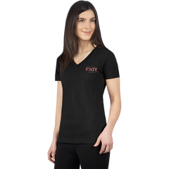 [Color:::Black / Melon] FXR Women's Helium Premium V-Neck T-Shirt
