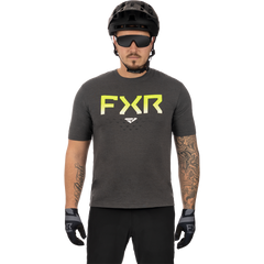 [Color:::Char Heather / HiVis] FXR Helium Tech SS Jersey