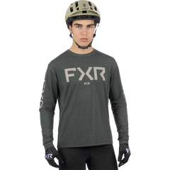 [Color:::Army Heather / Stone] FXR Helium Tech Longsleeve Jersey