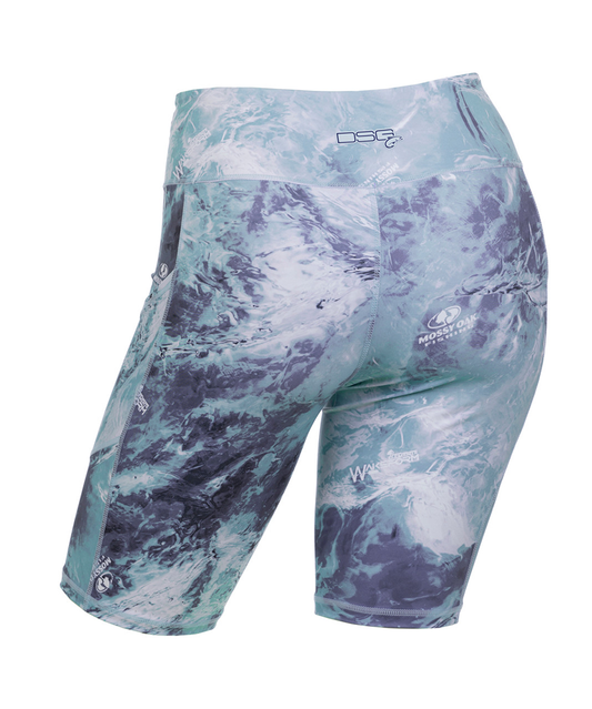 DSG Women's High Waisted UPF Boat Shorts - Realtree® Aspect Sky