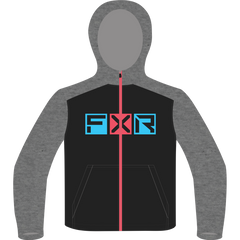 [Color:::Black-Sky Blue-Coral] FXR Youth Hydrogen Softshell Jacket