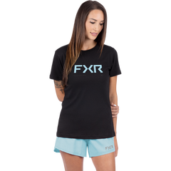 [Color:::Black / Maui Blue] FXR Women's Hydrogen Premium T-Shirt