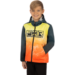 FXR Youth Hydrogen Softshell Jacket Inferno Ripple - Dark Steel