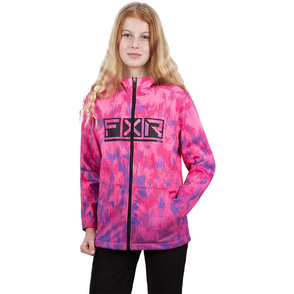 FXR Youth Hydrogen Softshell Jacket Pink - Purple Fiber