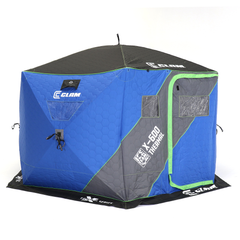 Clam X-600 Thermal Ice Team Edition - 6 Side Hub Shelter Front