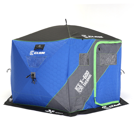 Clam X-600 Thermal Ice Team Edition - 6 Side Hub Shelter Front