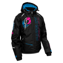 [Color:::Black-Process Blue-Pink Glo] Castle X Women's Strike Jacket