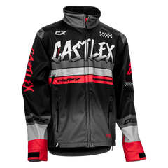 [Color:::Black/Red/Charcoal] Castle X Men's R25 Race Jacket