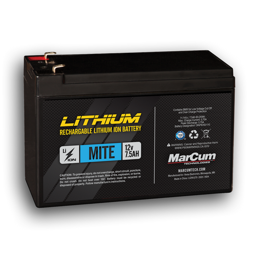 Marcum 12V 7.5 Amp Lithium Ion Battery