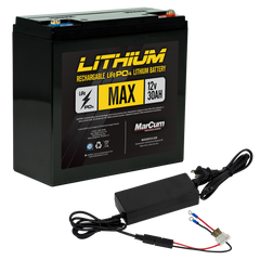 Marcum 12V 30Amp Lithium Battery w/ 6amp Charger