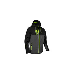 [Color:::Black-Charcoal-Hi Vis] Castle X Barrier G3 Tri-Lam Softshell Jacket
