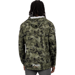 [Color:::Moss / Orange] FXR Mens Derby Drift Camo Air UPF Pullover Hoodie