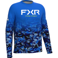 [Color:::Cobalt / HiVis] FXR Mens Derby Drift Camo Air UPF Longsleeve