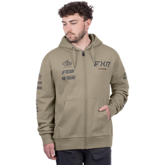[Color:::Stone / Char] FXR Men's Stack Cotton Zip-Up Hoodie