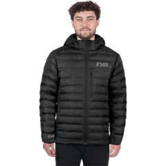 [Color:::Black] FXR Men's Podium Hybrid Quilted Hoodie