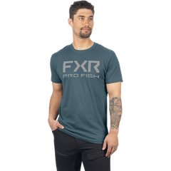 [Color:::Steel] FXR Men's Pro Fish Premium T-Shirt